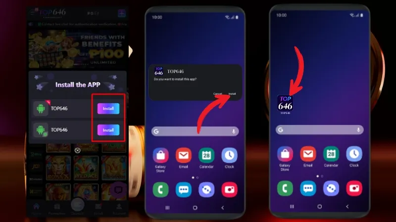 Install TOP646 App Androi